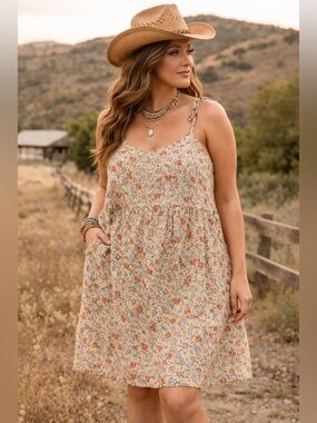 Roper Floral Cotton Sundress – Size XL